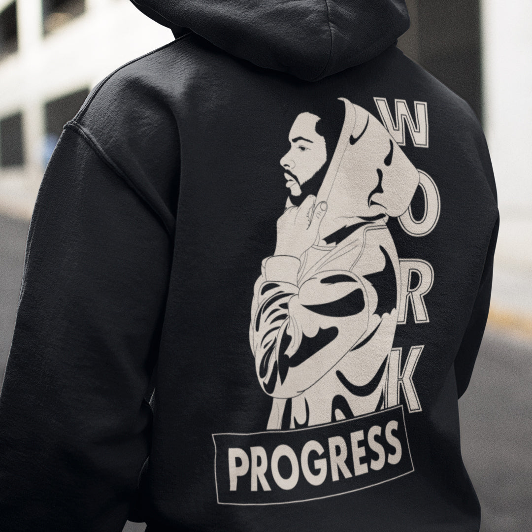 Hoodie MOH noir 100% coton bio