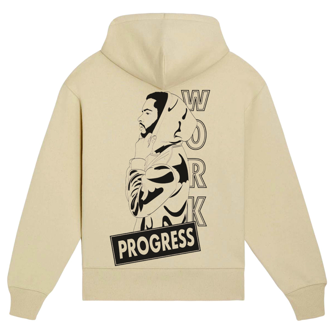 Hoodie MOH crème WorK ProgresS 100% coton bio