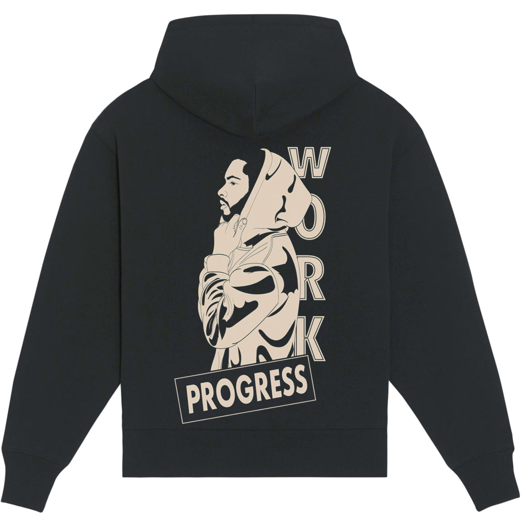 Hoodie MOH noir 100% coton bio