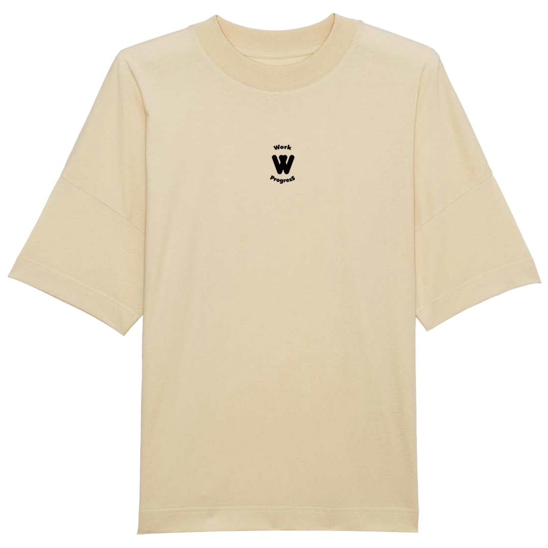 No limit T-shirt crème WorK ProgresS 100% coton bio